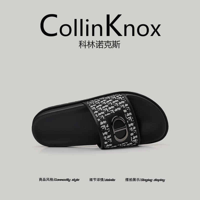 [Chất liệu da thật] Dép nam CollinKnox2025 mới hợp thời trang mùa hè, phong cách cao cấp dành cho đi ngoài trời.