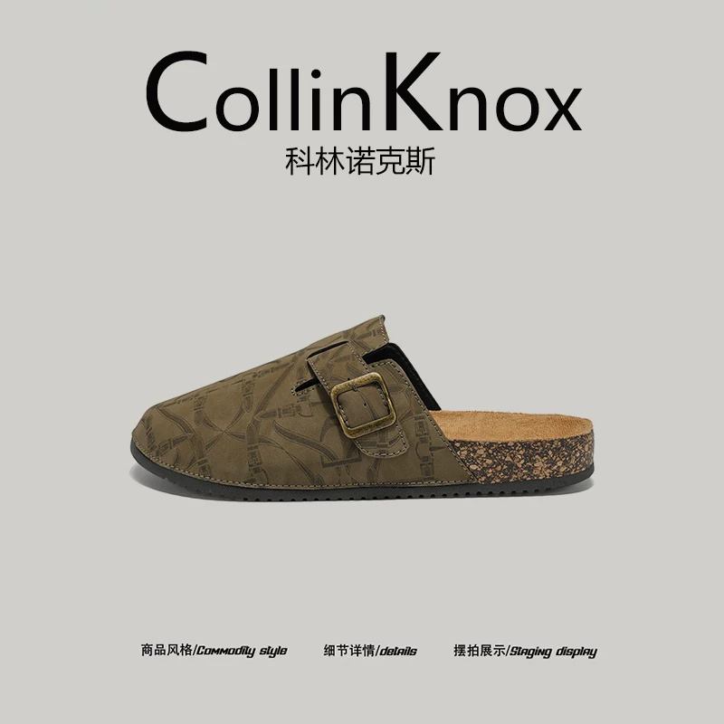 [Kỳ nghỉ hè] CollinKnox2025 giày Birkenstock in họa tiết phong cách mùa hè mới dành cho nam giới Dép Muller Cork