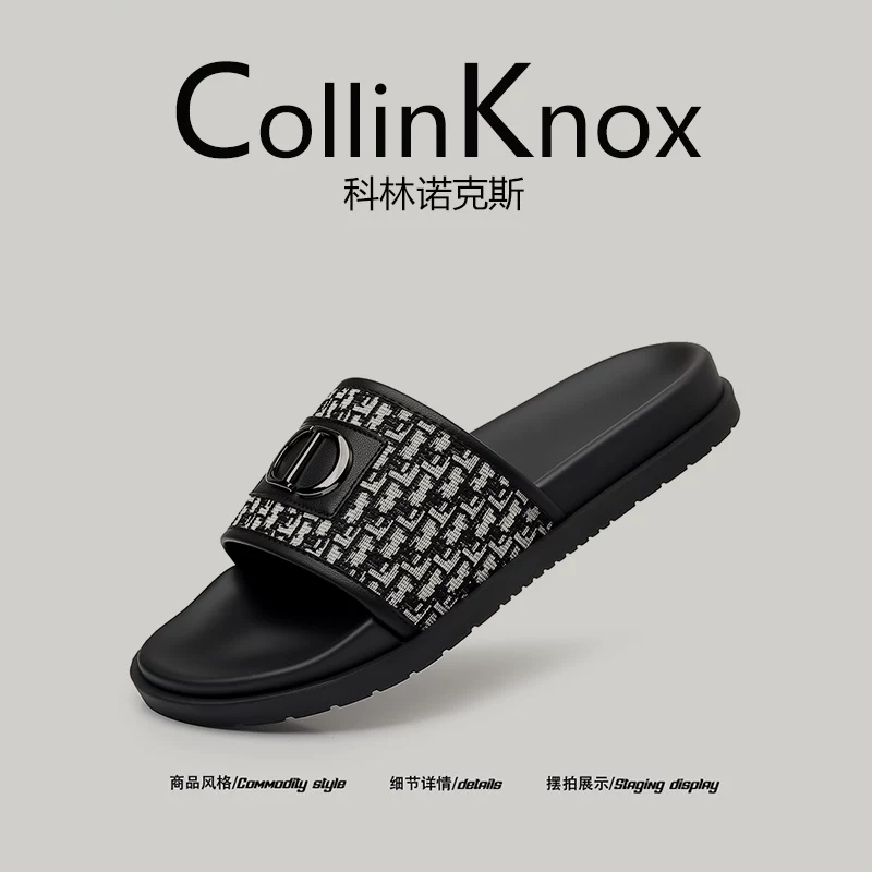 [Phong cách sang trọng nhẹ nhàng kiểu Hàn Quốc] Dép lê nam CollinKnox 2026 mùa hè mới, hợp thời trang, có thể mang ra ngoài