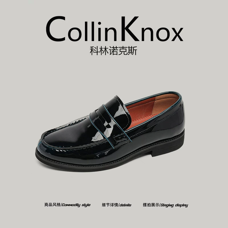 Giày Loafer Nam CollinKnox2025 Mẫu Mới Thu Đông Cao Cấp, Da Bò, Size Lớn, Phù Hợp Công Sở