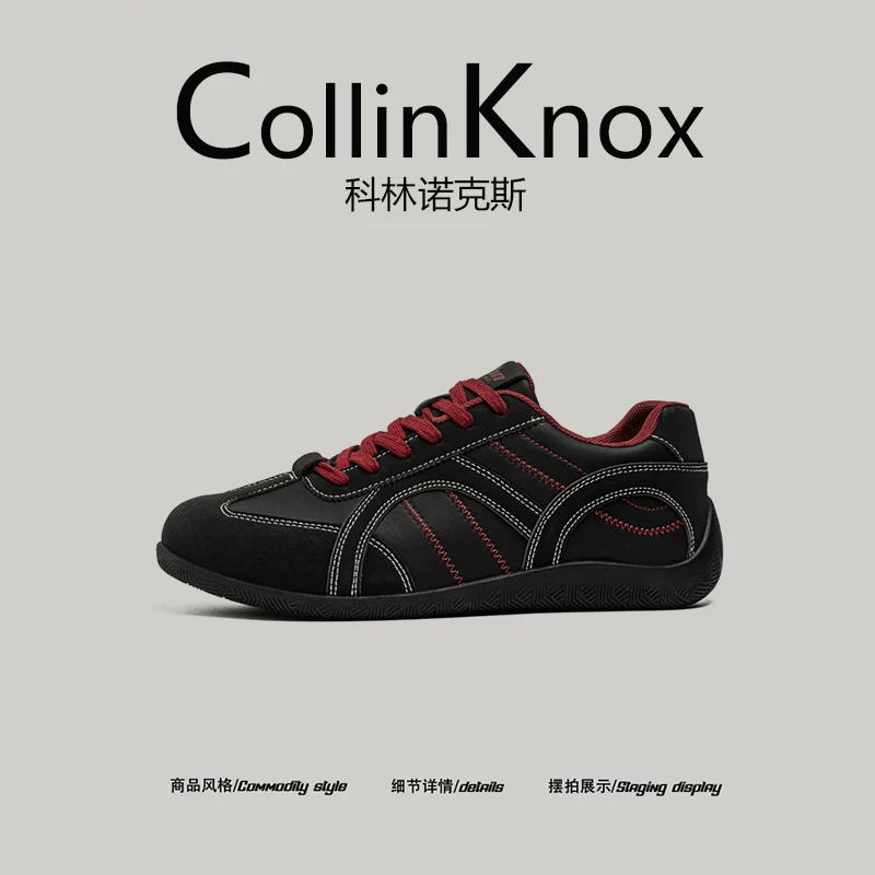 【Sản phẩm mới hợp thời trang】Giày đi xe máy đế mỏng CollinKnox 2026 mùa xuân mới dành cho nam giới Giày tập luyện kiểu Đức đế mỏng
