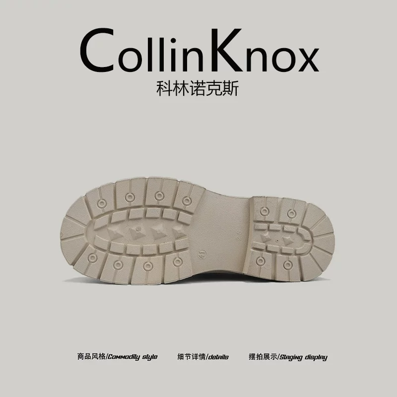 [phong cách cổ điển và sành điệu] Giày bốt nam mới mùa xuân 2026 của CollinKnox, giày đi xe máy đa năng, trang phục đi làm đa năng