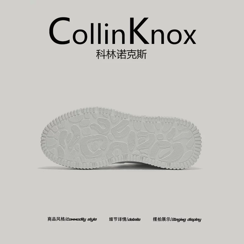 [thời trang và đơn giản] Giày trượt ván cao cấp mới mùa xuân CollinKnox2026 dành cho nam, giày đế dày hợp thời trang dành cho nữ