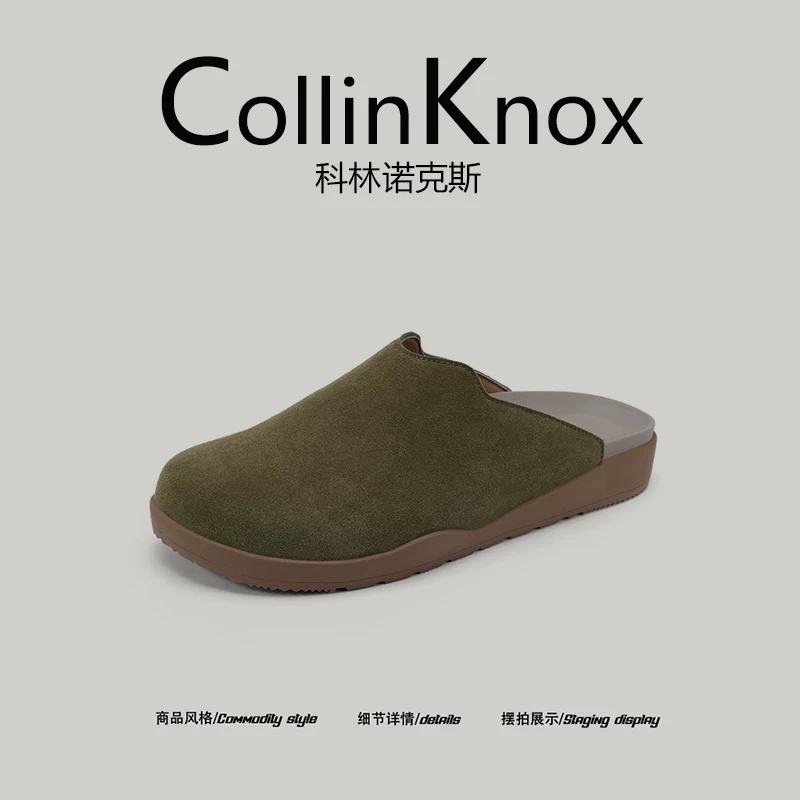 【Phong cách tối giản cổ điển】Giày Birkenstock mới mùa hè 2026 của CollinKnox dành cho nam và nữ, Giày bít mũi cỡ lớn dành cho cặp đôi.
