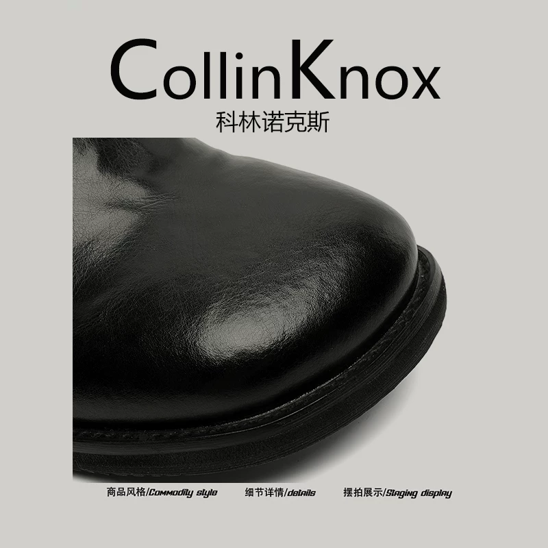[Thoải mái và giản dị] Giày Birkenstock mùa thu mới 2025 của CollinKnox dành cho nam, dép bít mũi thời trang màu đen