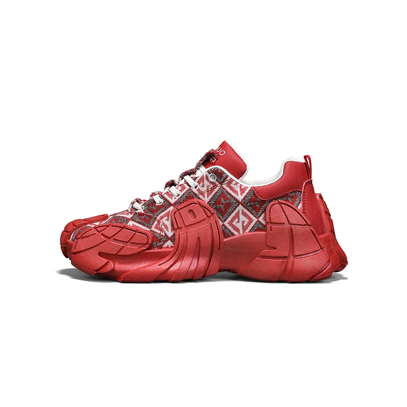 [Sản phẩm siêu hot] Giày thể thao nam CollinKnox2025 mẫu mới mùa thu màu đỏ kiểu dad shoes, giày sneaker mecha