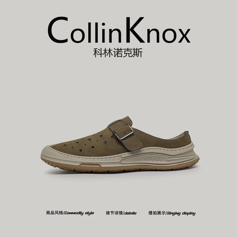 [Chất lượng sang trọng nhẹ nhàng] Giày Birkenstock mùa hè mới CollinKnox2025 dành cho nam, dép nửa kín mũi khoét lỗ dùng ngoài trời