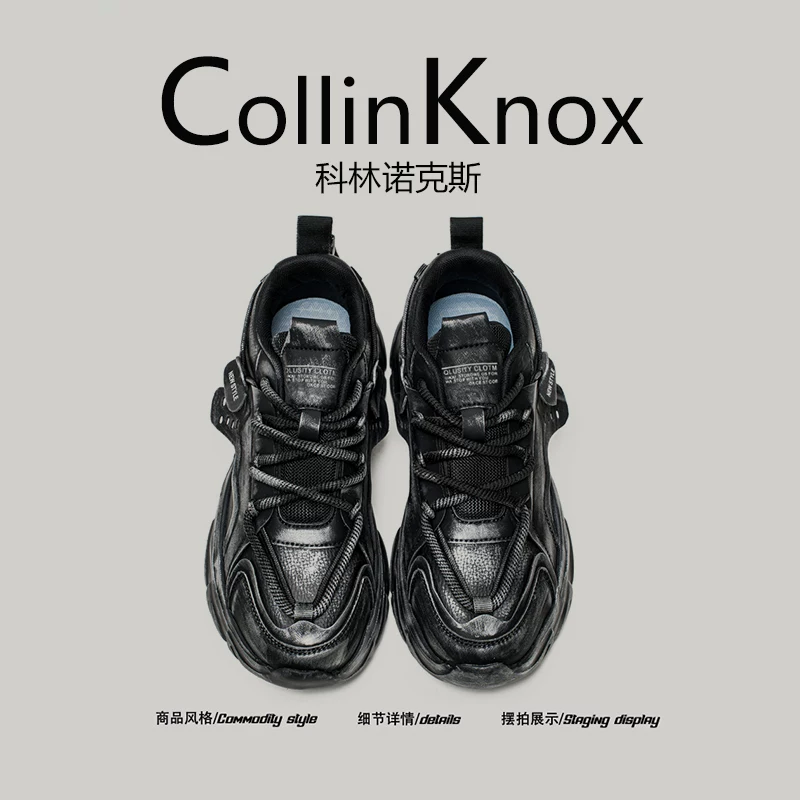 Sản phẩm chất lượng cao] Giày bố CollinKnox 2026 xuân mới dành cho nam với phong cách vintage, thiết kế cũ kỹ thời thượng.