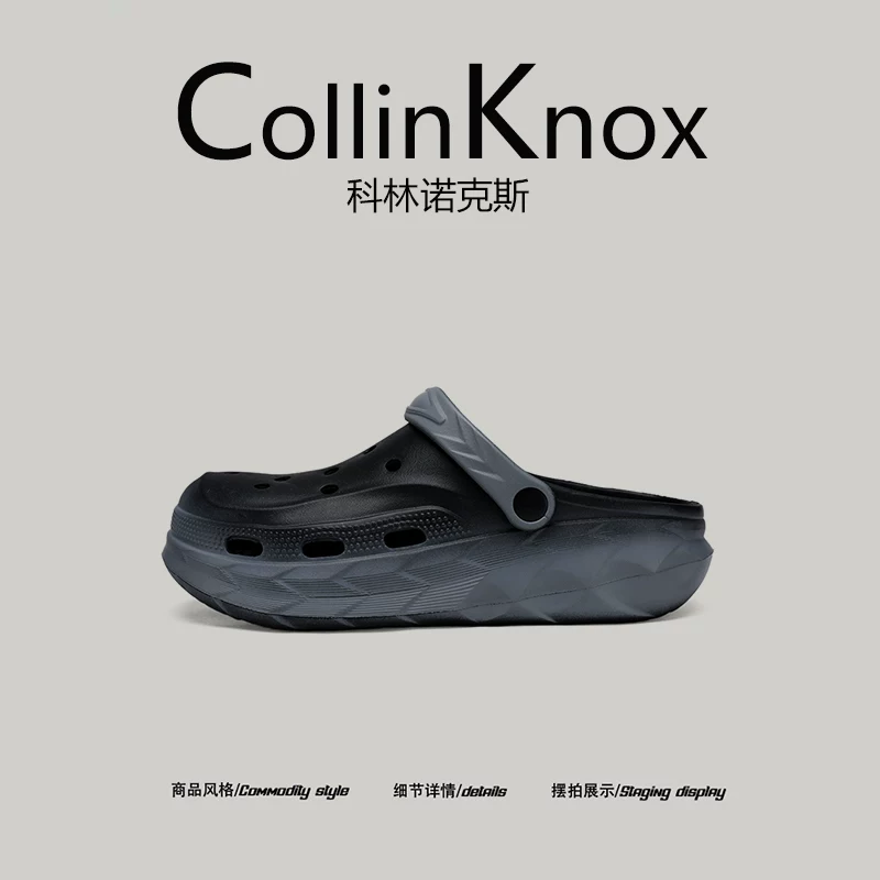 【Hàng hóa hợp thời trang】CollinKnox2026 dép đế dày kiểu mùa hè mới dành cho nam giới, không gây khó chịu cho bàn chân và thích hợp để lội nước.