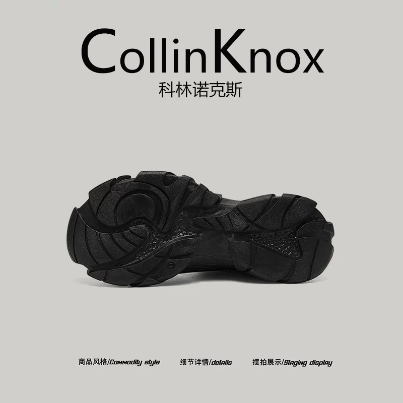 【Ngầu và sành điệu】Giày cao cổ phong cách Mecha mới mùa xuân 2026 của CollinKnox dành cho nam, Giày thời trang Flyknit hợp thời trang.