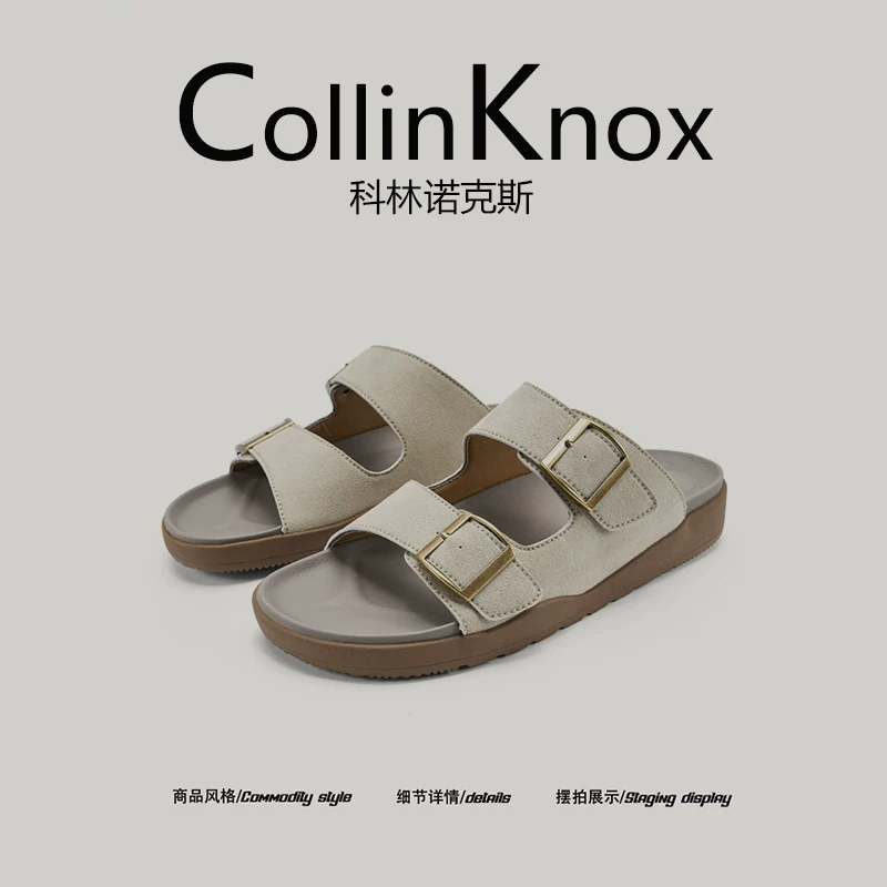 [Đề xuất phổ biến] Giày Birkenstock mới mùa hè 2026 của CollinKnox dành cho nam và nữ, giày lười cỡ lớn để đi ngoài trời.
