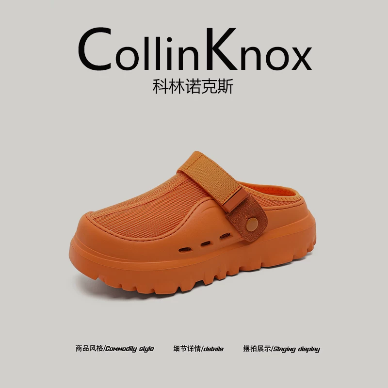[Siêu nhẹ và chống trơn trượt] Dép bít mũi CollinKnox 2025 phong cách mùa thu mới dành cho nam và nữ, giày thường ngày thoáng khí.