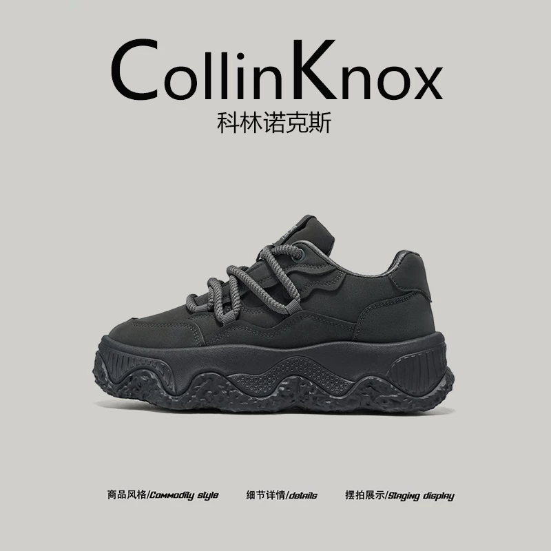 【Chất lượng ngoại thương】CollinKnox 2026 Giày thể thao nam mới được ưa chuộng mùa xuân 2026 Giày đế dày tăng chiều cao hợp thời trang