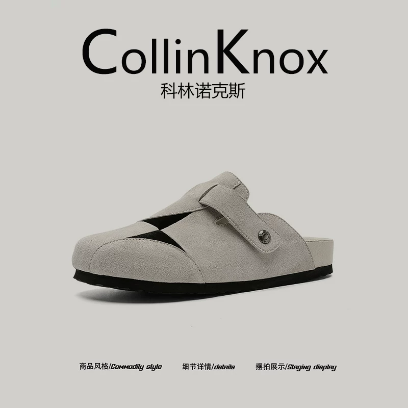 [Da thật được khuyên dùng] Giày kiểu Birkenstock mới mùa hè 2026 của CollinKnox dành cho nam và nữ, giày bít mũi đa năng.