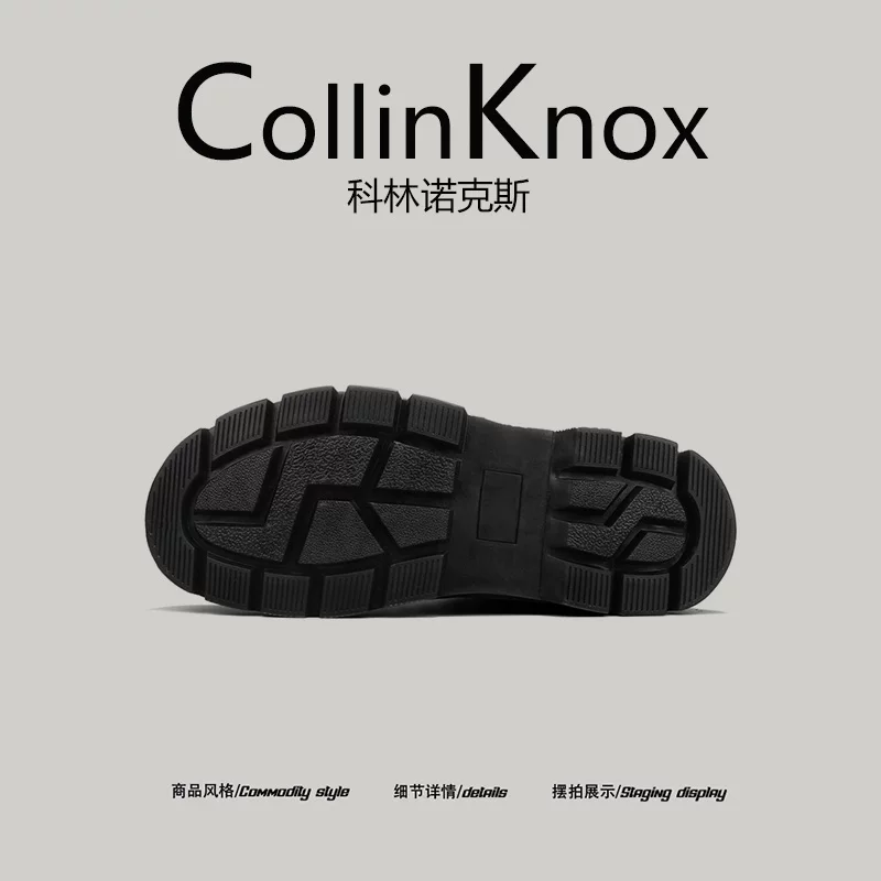 【Sản phẩm thời trang đường phố hợp thời trang】Giày bốt Martin bảy lỗ mới của CollinKnox mùa xuân 2026 dành cho nam, Giày bốt biker cao đến giữa bắp chân.