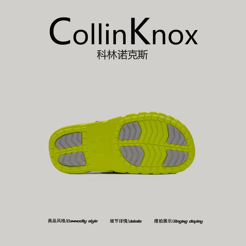 [Phong cách xu hướng mùa hè] CollinKnox 2026 giày clog đôi phong cách mùa hè mới, giày đi biển ngoài trời màu huỳnh quang