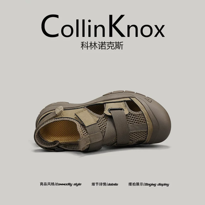 【Chengye Renxing】CollinKnox 2026 giày đi biển mũi kín kiểu mới mùa hè dành cho nam dép cắm trại ngoài trời