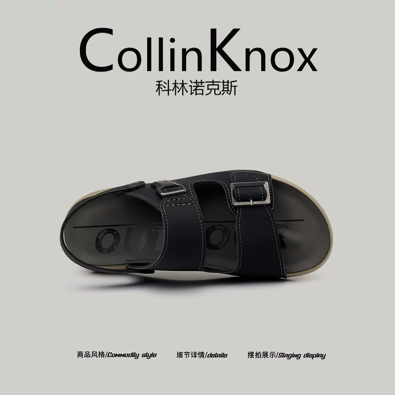 [Chống thấm nước và chống trơn trượt] Dép đi biển CollinKnox 2026 mới dành cho nam, có gót và kiểu hở mũi