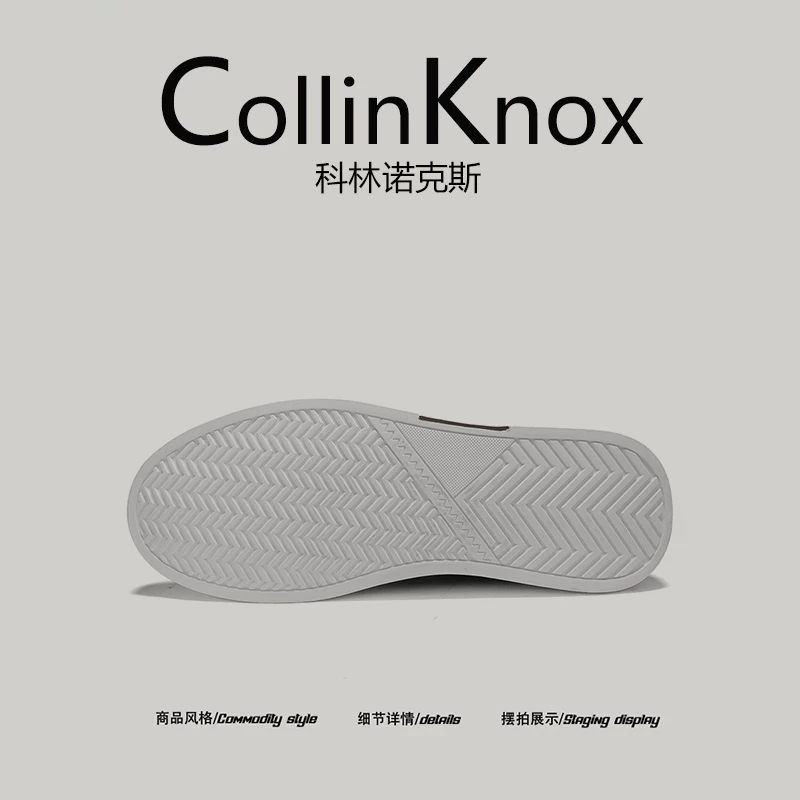 [Chất lượng cao cấp] Giày vải nam CollinKnox2025 phong cách châu Âu mới mùa thu, giày lười đi làm