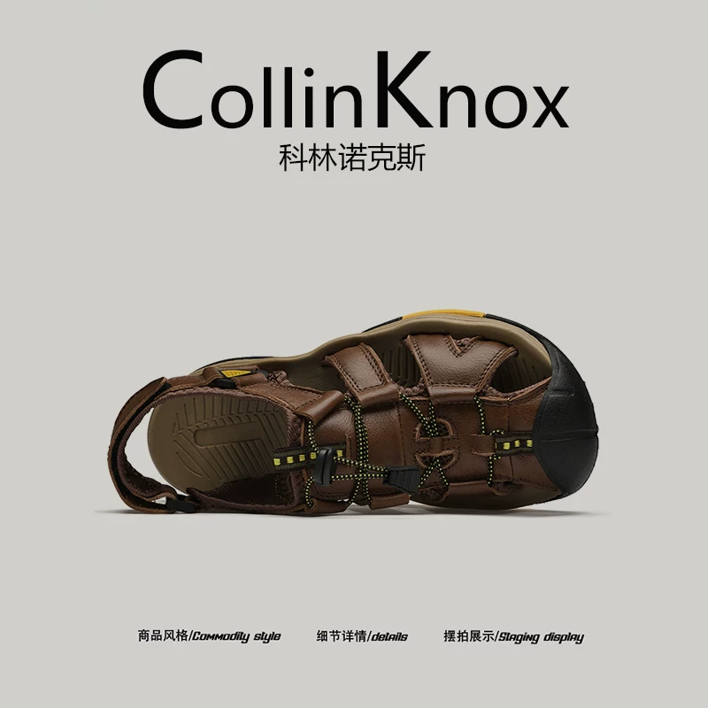 [Da thật chất lượng cao] Giày sandal nam CollinKnox 2026 mới mùa hè, giày đi bộ đường dài và lội nước cỡ lớn ngoài trời