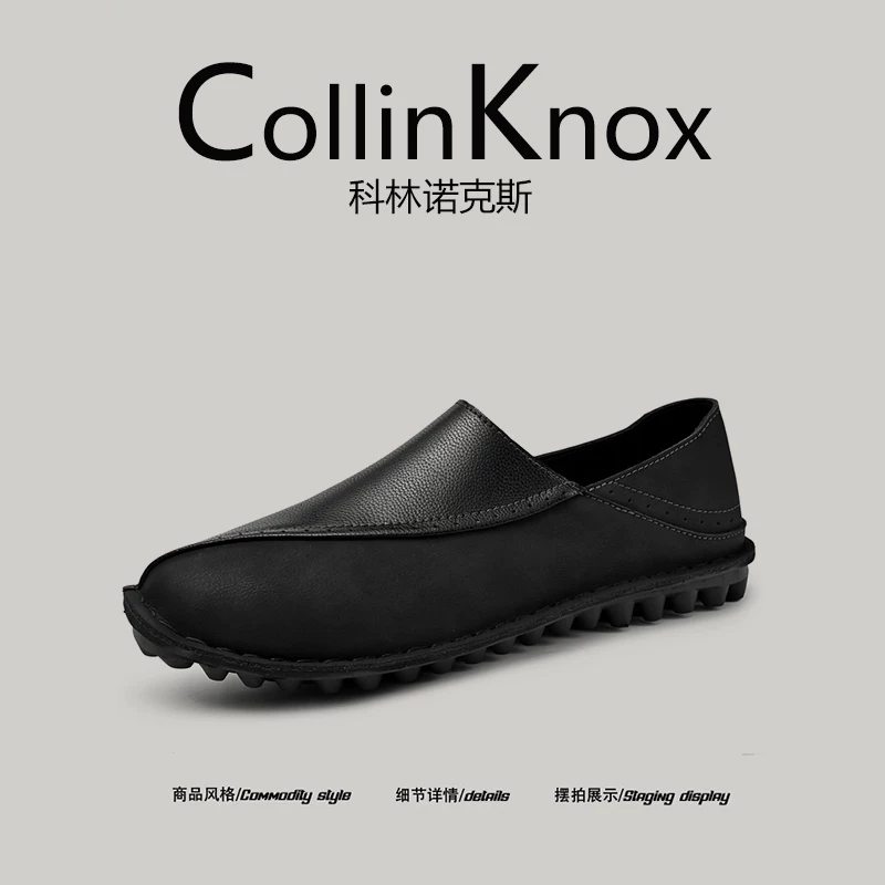 [Thời trang thường ngày] Giày da nam CollinKnox 2026 mới mùa xuân, giày lười hai chiều kiểu dáng thoải mái