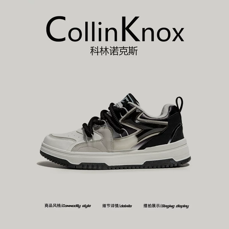 Giày thể thao nam CollinKnox 2026 Xuân mới, cá tính, chất lượng xuất khẩu, dây thừng, xu hướng thể thao