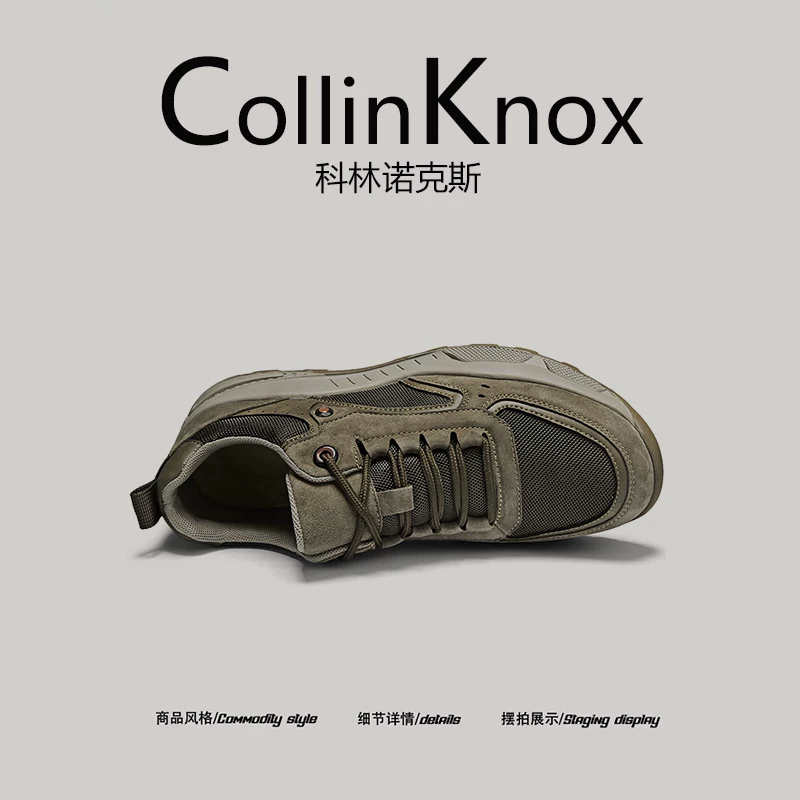 [Da thật chất lượng cao] Giày thể thao chống sốc CollinKnox 2026 mùa xuân mới dành cho nam Giày đi bộ đường dài ngoài trời