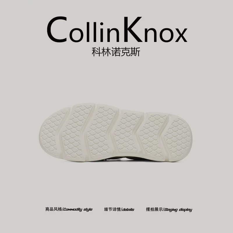 【Trang phục đi chơi】CollinKnox 2026 Giày lười mới mùa hè 2026 Vải lụa băng Giày nam thông thường nhẹ nhàng