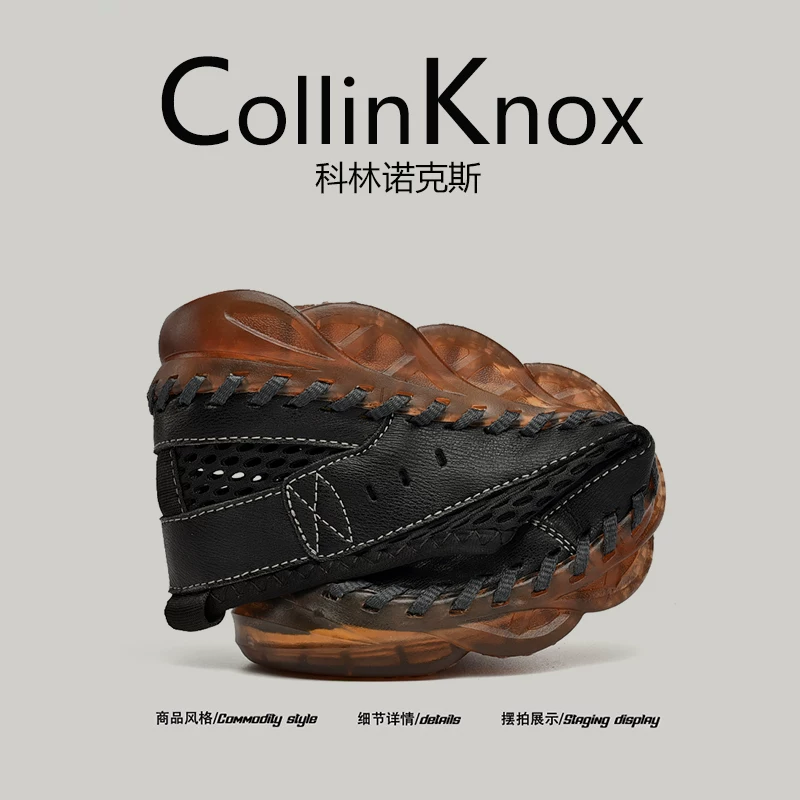 [Da thật cao cấp] Giày sandal nam CollinKnox 2026 mới mùa xuân, giày lưới chống nước kiểu slip-on
