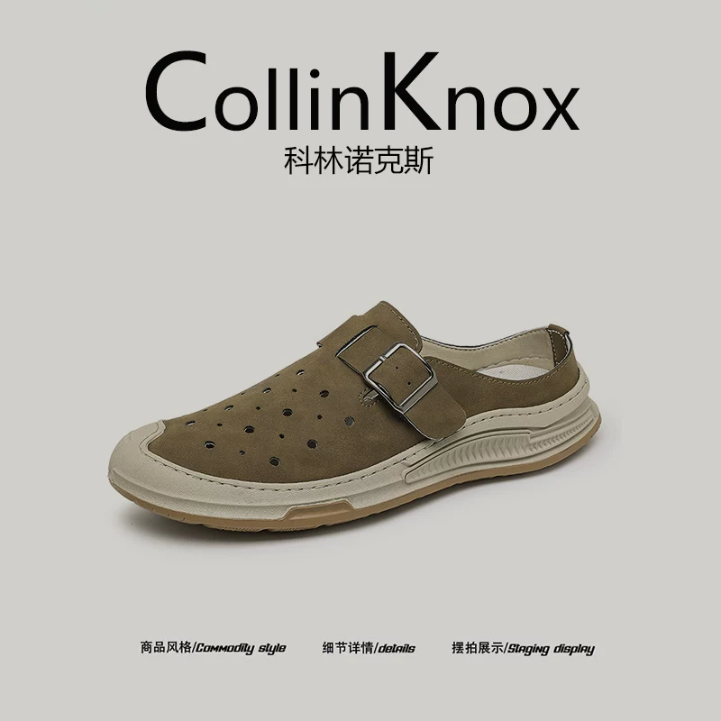 Rất khuyến khích sử dụng: Giày Birkenstock da nam CollinKnox 2026 mới mùa hè, giày đi chơi ngoài trời, phong cách thường ngày