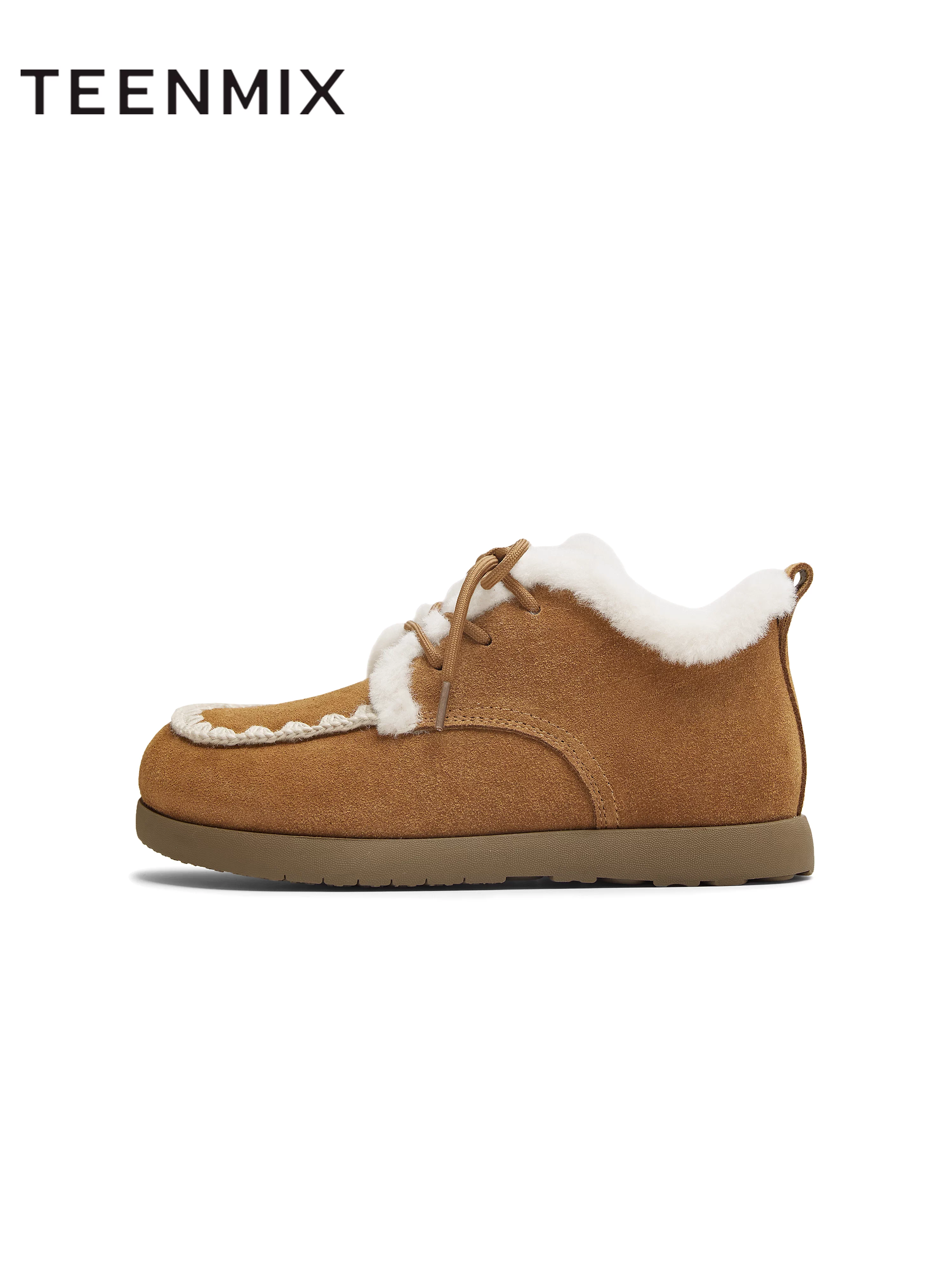 Giày bốt nữ Tianmeiyi kiểu Birkenstock cổ điển, lót lông mềm, chất liệu cotton, kiểu ngắn, mùa đông 2025, mẫu mới BL931DM5