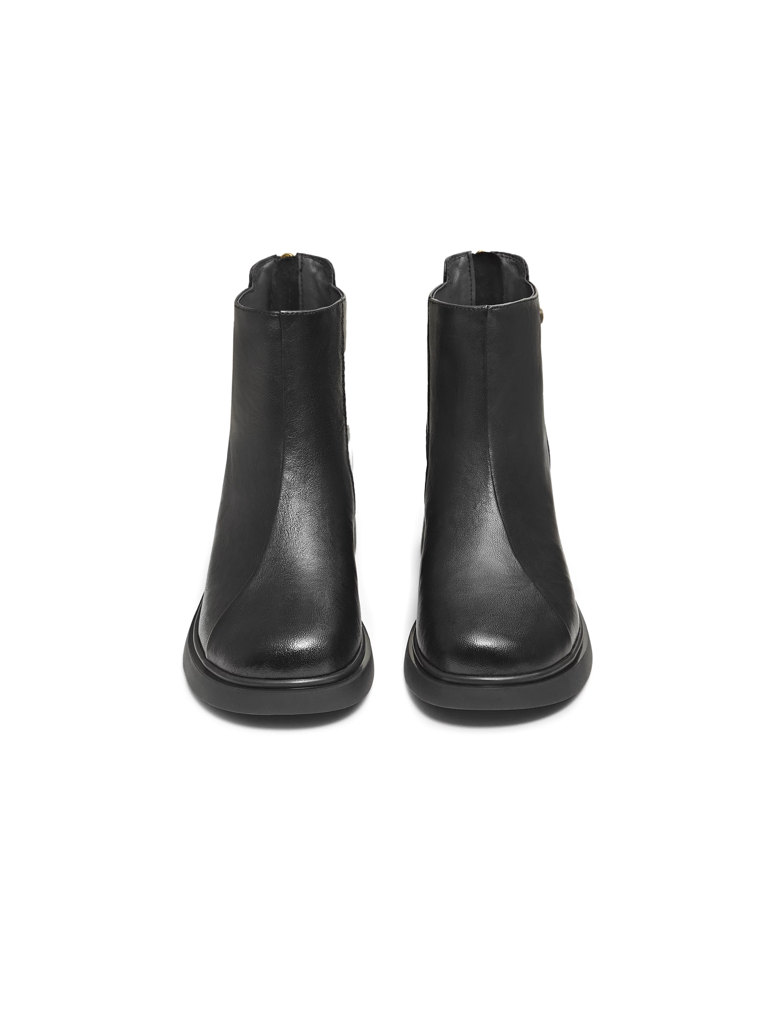 Giày bốt Chelsea kiểu Anh đế dày cổ điển Tianmeiyi có lót lông cừu, bốt ngắn dành cho nữ, bốt thời trang, bốt da, phong cách mới mùa đông 2025.