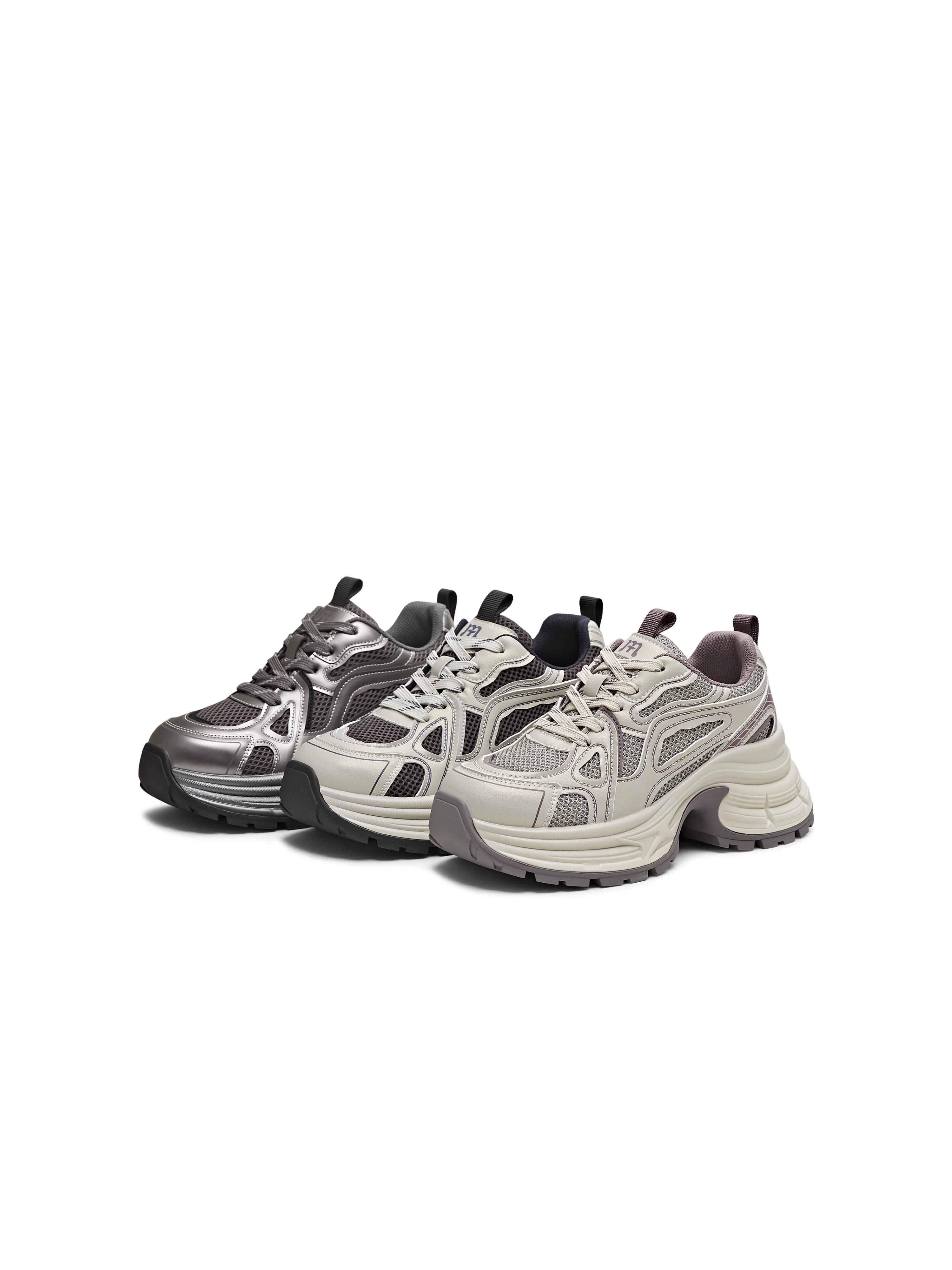 Giày thể thao đế dày tăng chiều cao Tianmeiyi dành cho nữ, giày thể thao buộc dây, mẫu mới mùa đông 2025 BM191DM5