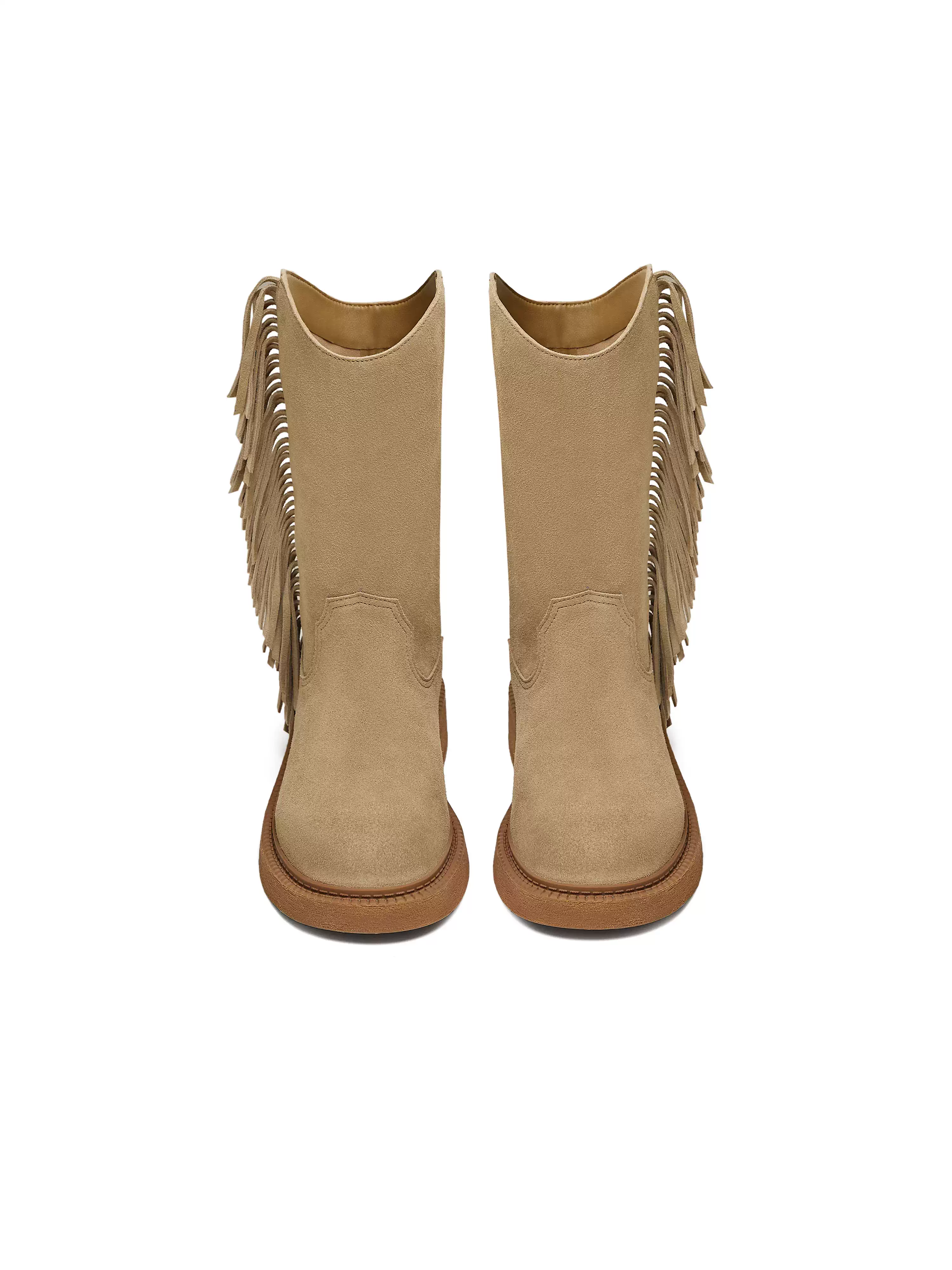 Giày bốt nữ kiểu xưởng tua rua Tianmeiyi, phong cách retro, đế dày, kiểu Tây, thời trang, bốt ngắn, phong cách mùa đông mới 2025