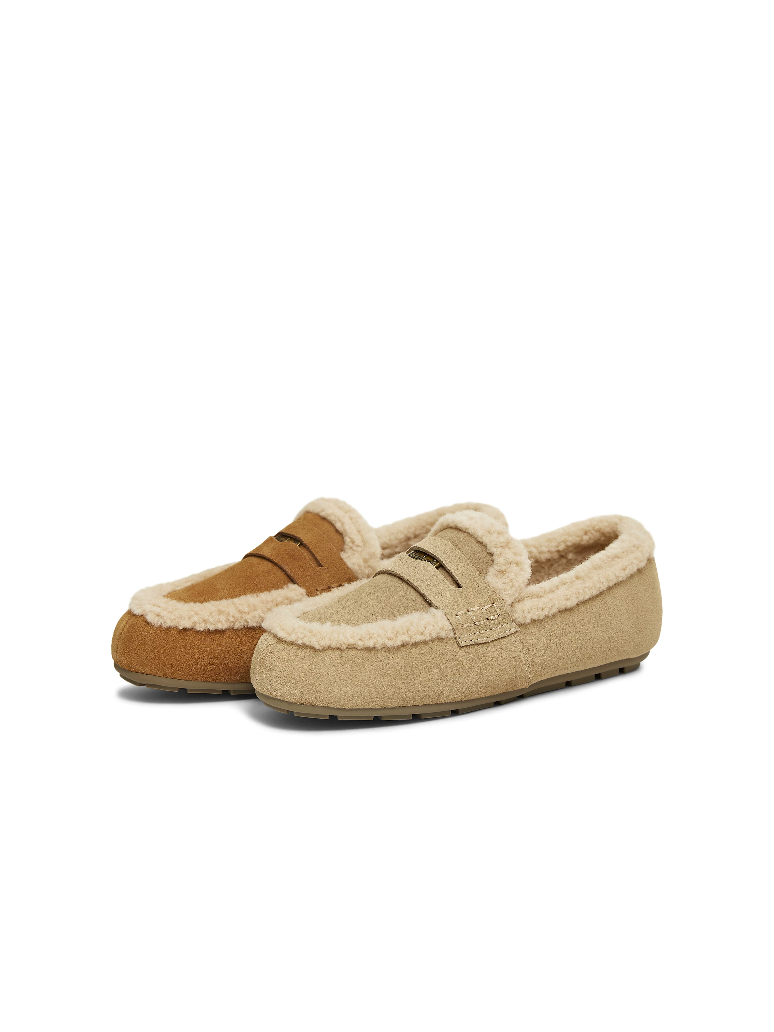 Giày lười lông thú Tianmeiyi, giày lông, giày cotton nữ, giày bệt không dây, mẫu mới mùa đông 2025 KE083DM5