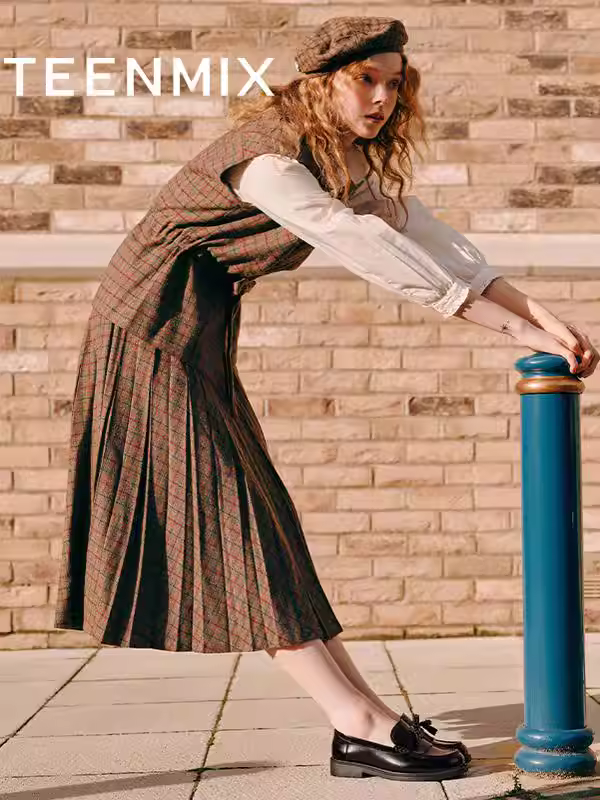 Tianmeiyi Academy Giày đế bằng kiểu Anh giày đế bằng nữ phong cách retro giày đơn giày da nhỏ mùa xuân mẫu mới CXC49AA5