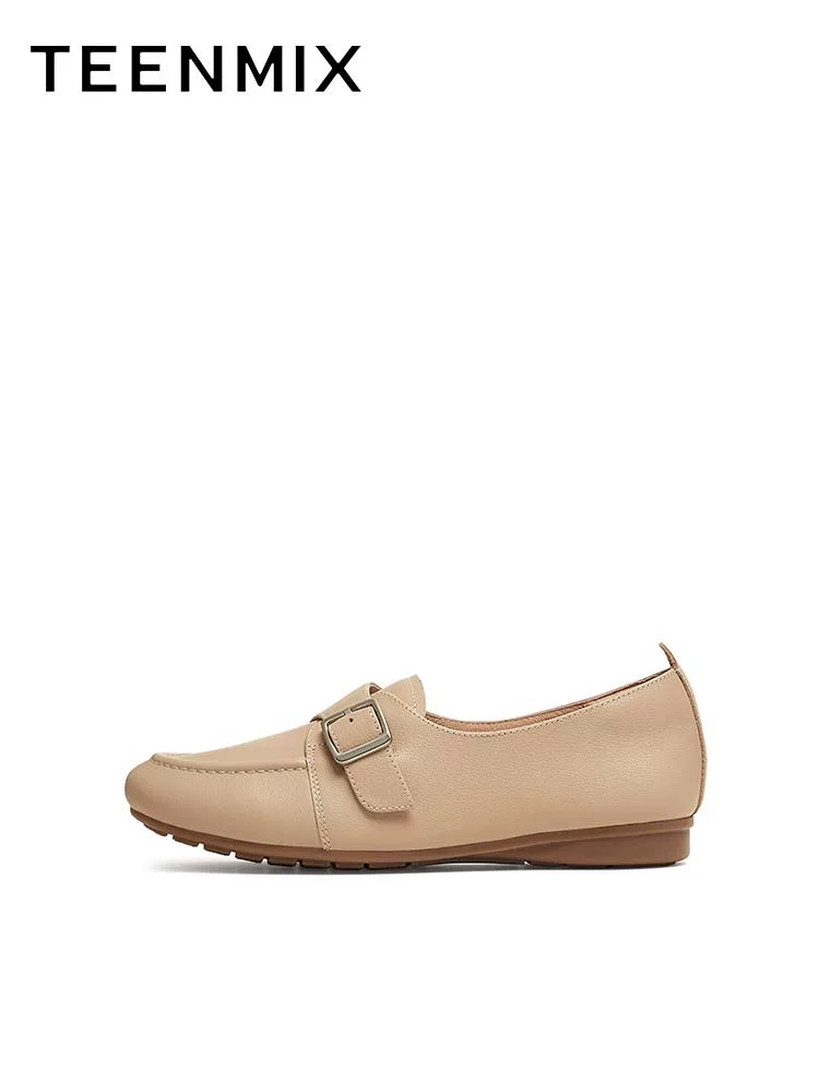 Giày lười cổ điển đế mềm Tianmeiyi, giày đế bằng, giày thường ngày cho nữ, giày da nhỏ, mẫu mới mùa xuân KE054AA5