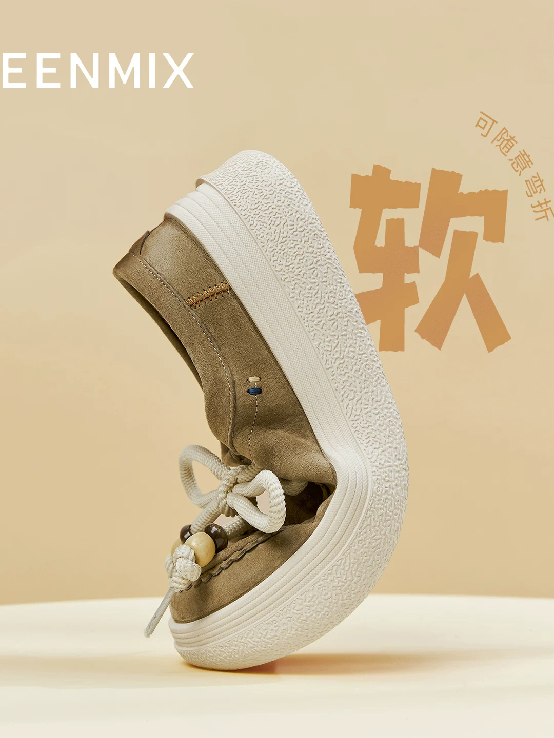 Giày Birkenstock đế dày kiểu retro đính hạt Tianmeiyi, giày kangaroo nữ, giày đế mềm, giày thường, giày đơn, kiểu mới thu 2025