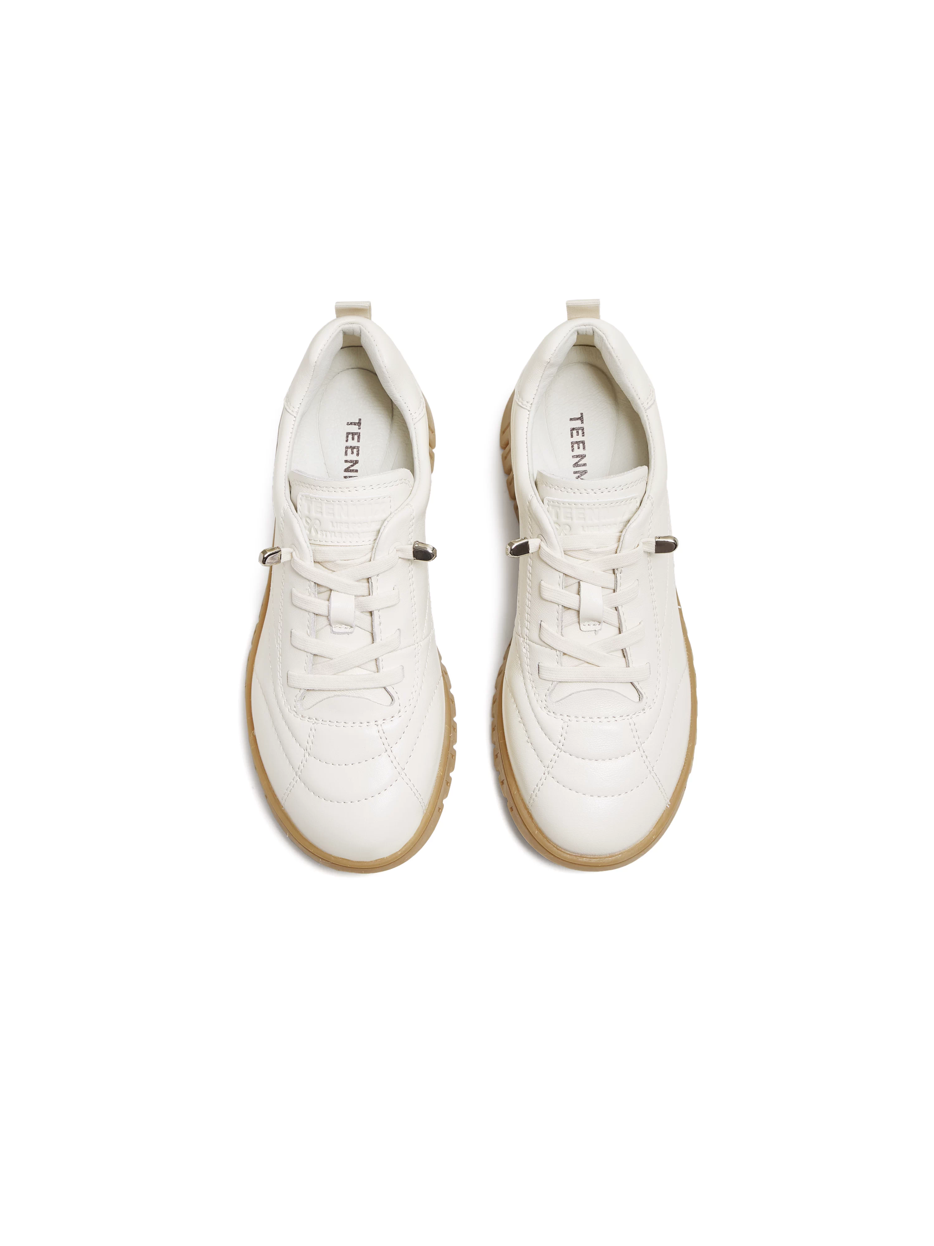 Giày da nhỏ đế dày phong cách Anh Quốc Tianmeiyi, đế mềm, giày thường nữ, giày trắng, mẫu mới thu 2025 CMA35CM5