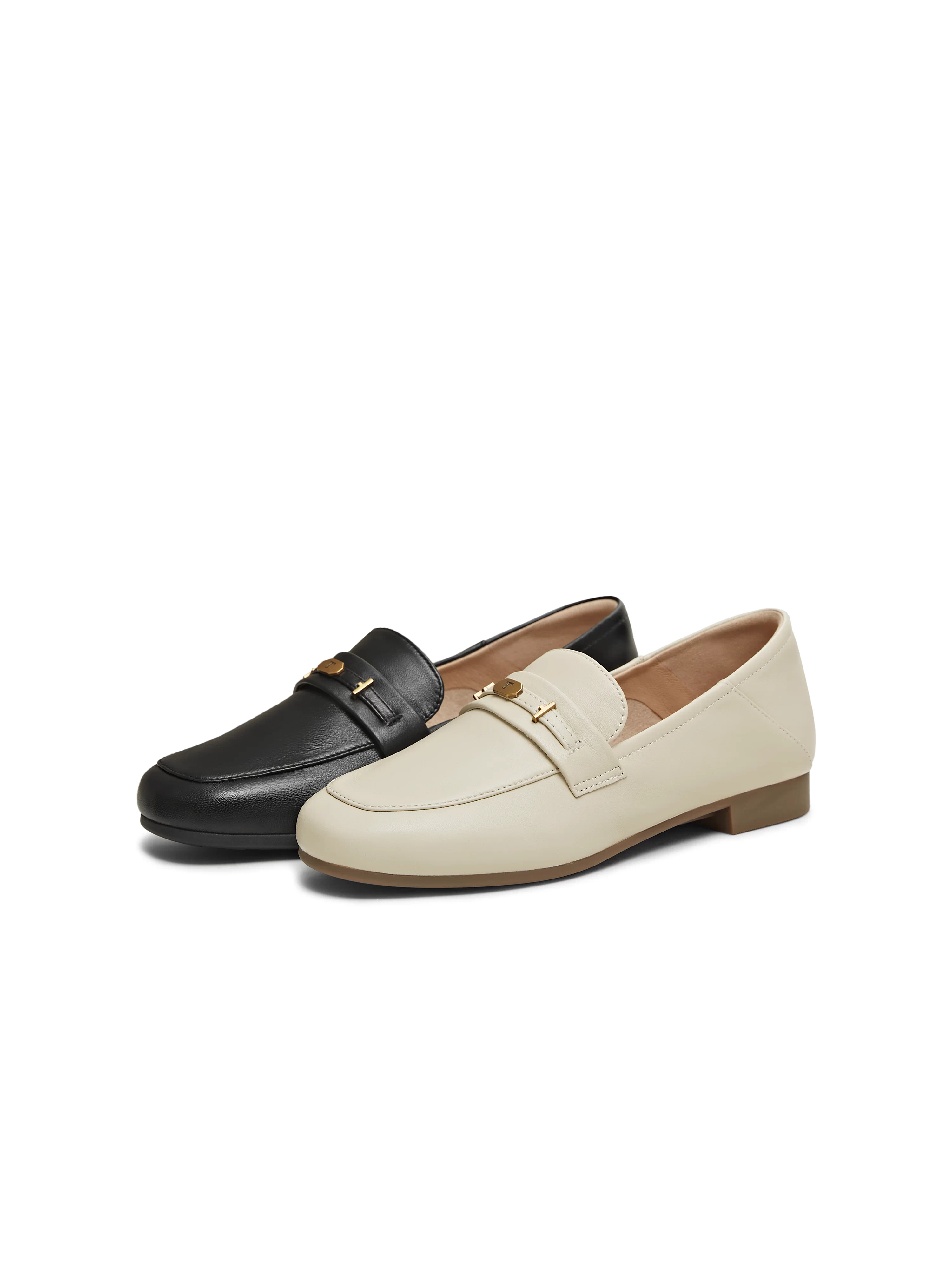 Giày lười kiểu Anh Tianmeiyi, giày bệt cổ điển, giày đơn giản nữ, giày da thường ngày, mẫu mới thu 2025, mã CPC12CA5