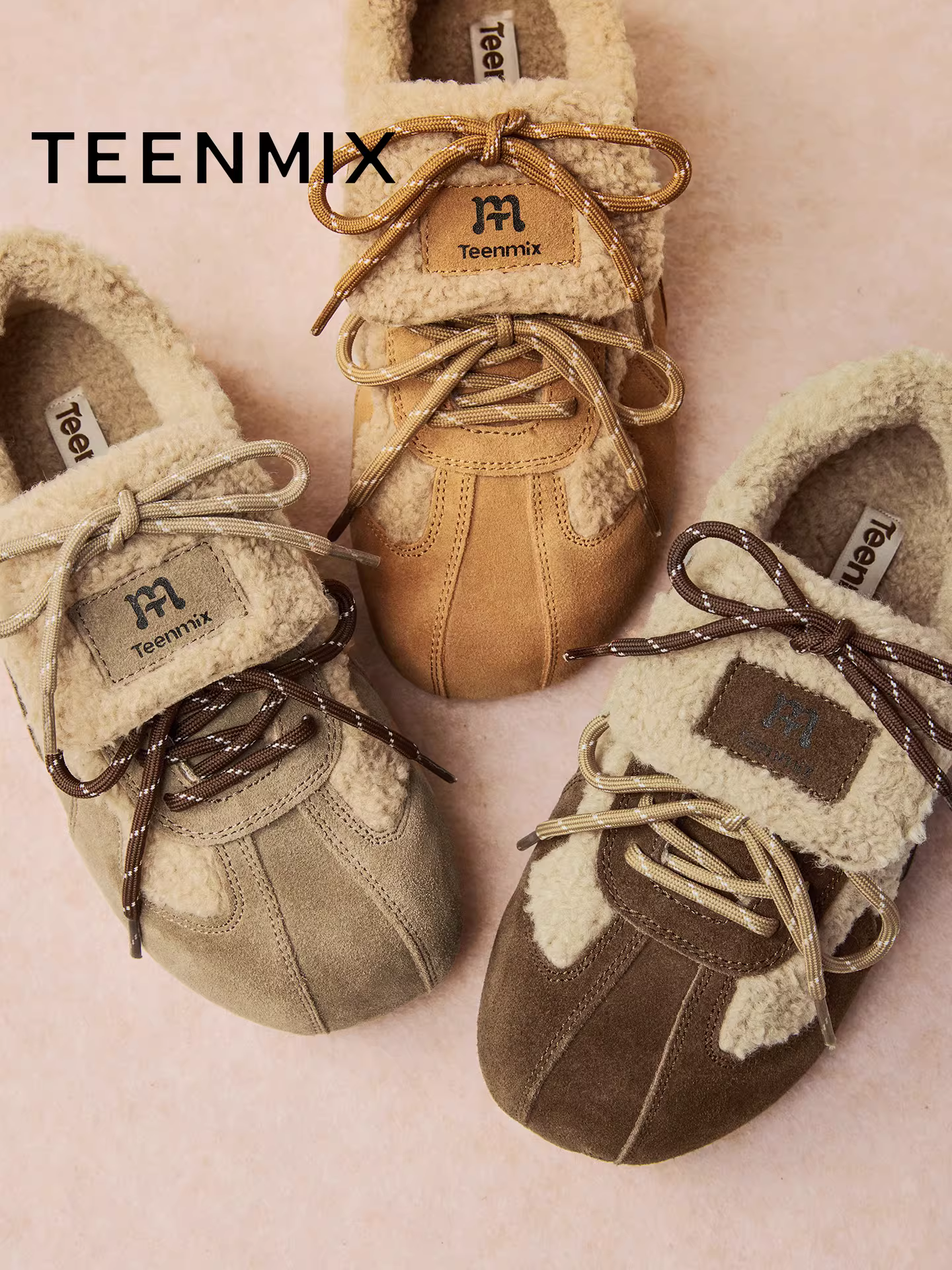 Giày thể thao nữ Tianmeiyi đế dày lót lông phong cách retro, giày tập luyện Đức, giày thể thao thường ngày, mẫu mới mùa đông 2025 BL951DM5