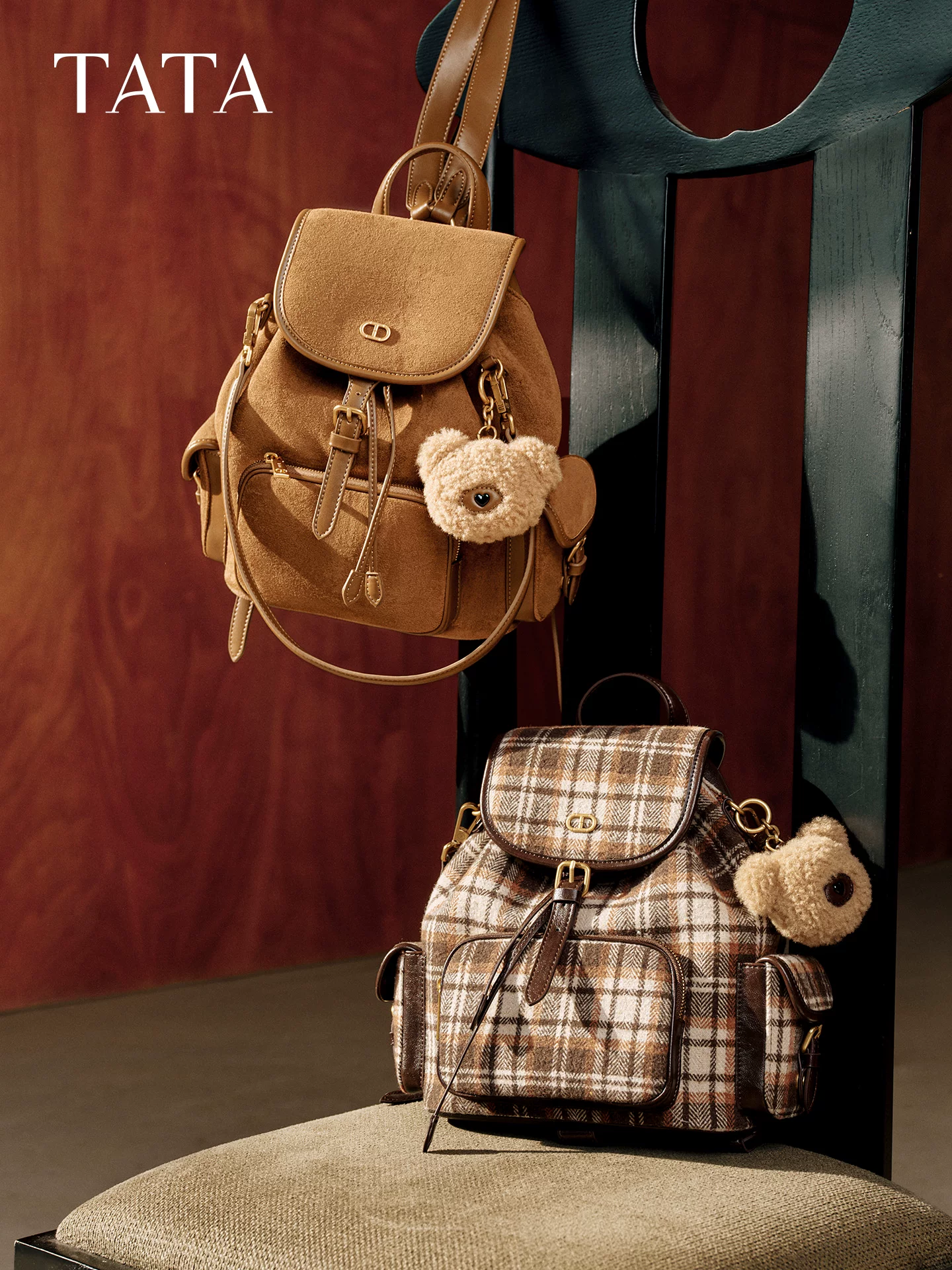 Ba lô TATA mẫu 2025 dành cho học sinh trung học, túi phong cách Ins dành cho học sinh trung học, túi nhẹ X3527DX5