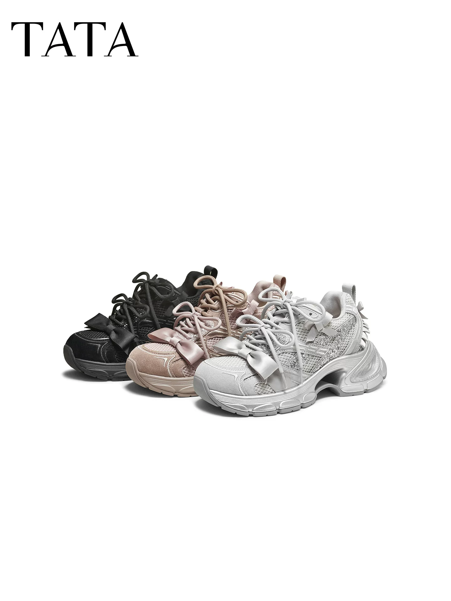 Giày Nữ TATA 2025 Mùa Đông Mới Giày Thể Thao Thời Trang Giày Thường Ngày Đa Năng Giày Bố GWN01CM5
