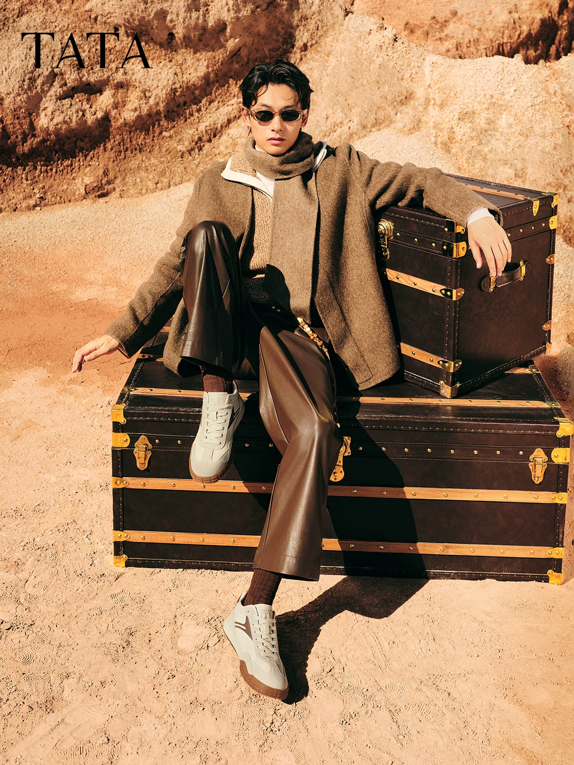 Giày nam TATA 2025 mới mùa đông, giày tập luyện Đức, giày đa năng, giày thường, giày đế dày PGD01DM5