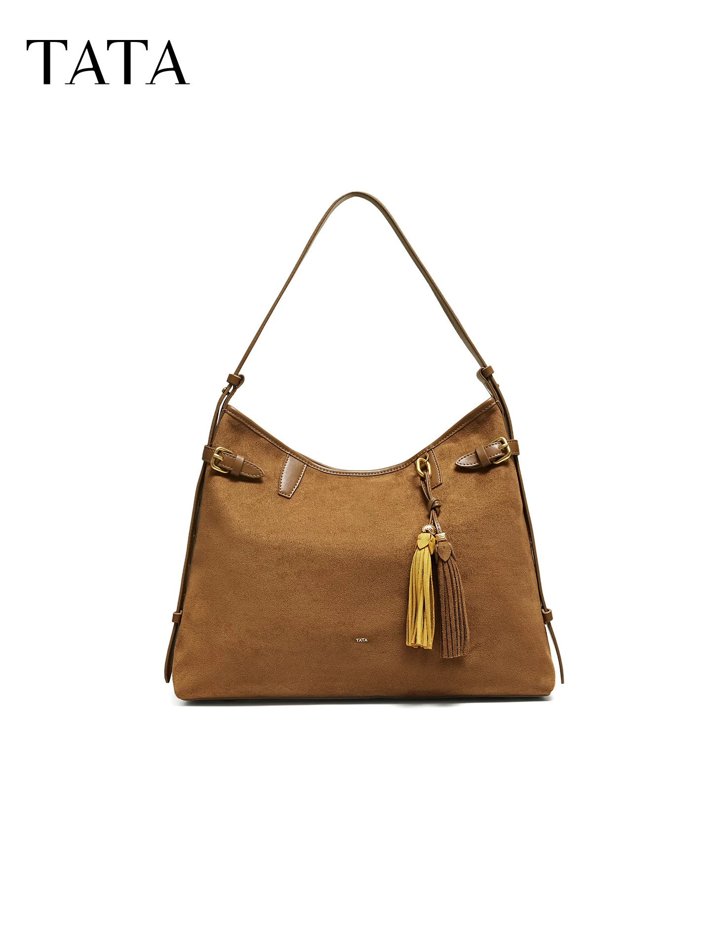 Túi da lộn nữ TATA mùa đông mới đi làm túi đeo vai nách túi tote đơn giản thanh lịch X3518DX5