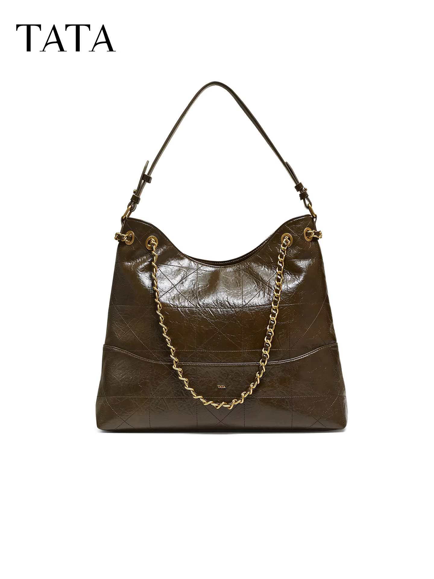 Túi xách TATA họa tiết kim cương, túi đeo chéo nữ mùa đông mới, túi đeo vai đơn cao cấp nhỏ gọn X3515DX5