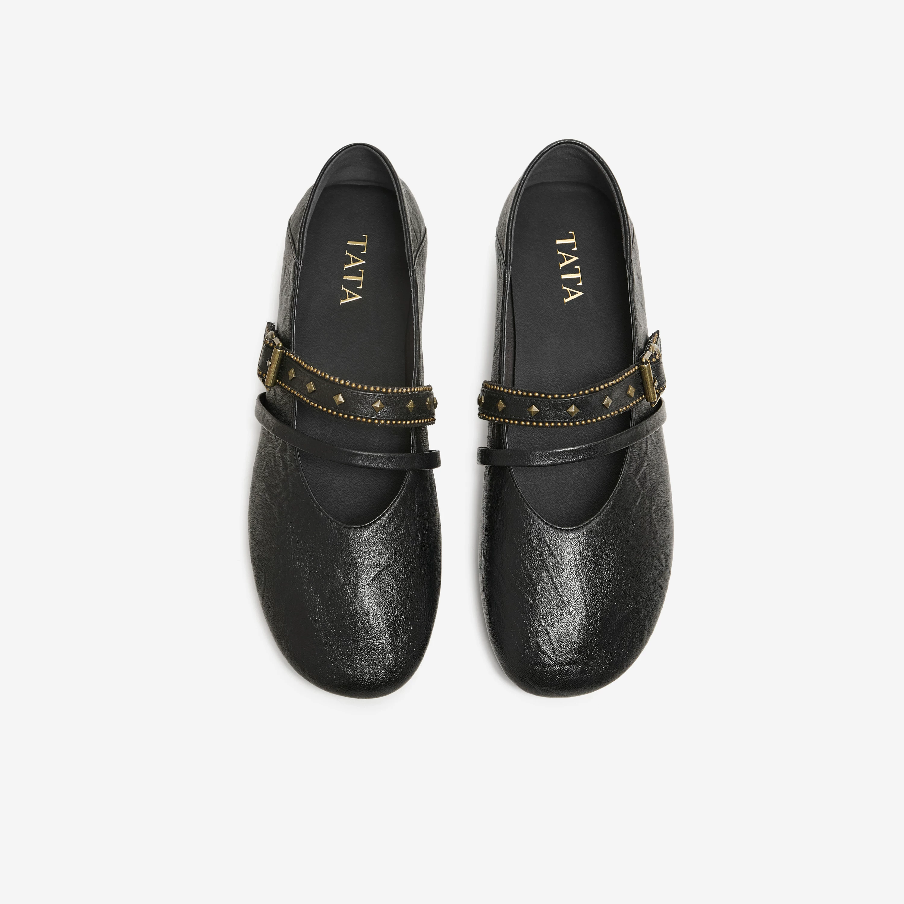 Giày Nữ TATA 2026 Mùa Xuân Da Cừu Giày Nông Giày Cao Gót Thô Thô Thanh Lịch Giày Mary Jane XTT02AQ6