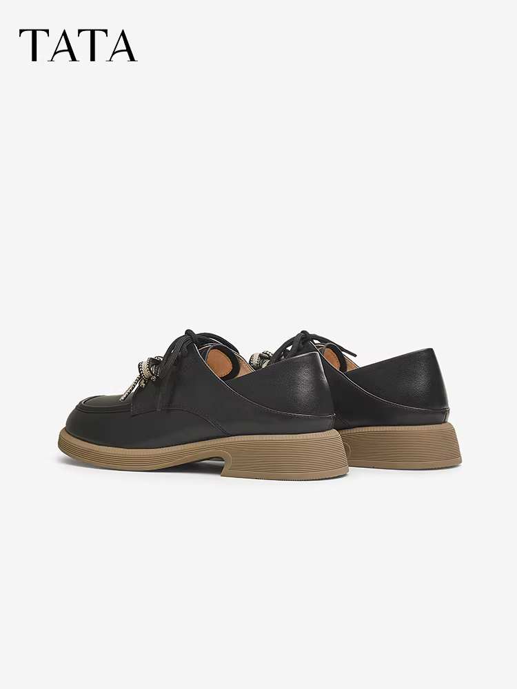 Giày Oxford đi làm phong cách Anh TATA dành cho nữ, giày đơn cổ sâu thông thường, giày da nhỏ, mẫu mới mùa xuân CYM02AM5