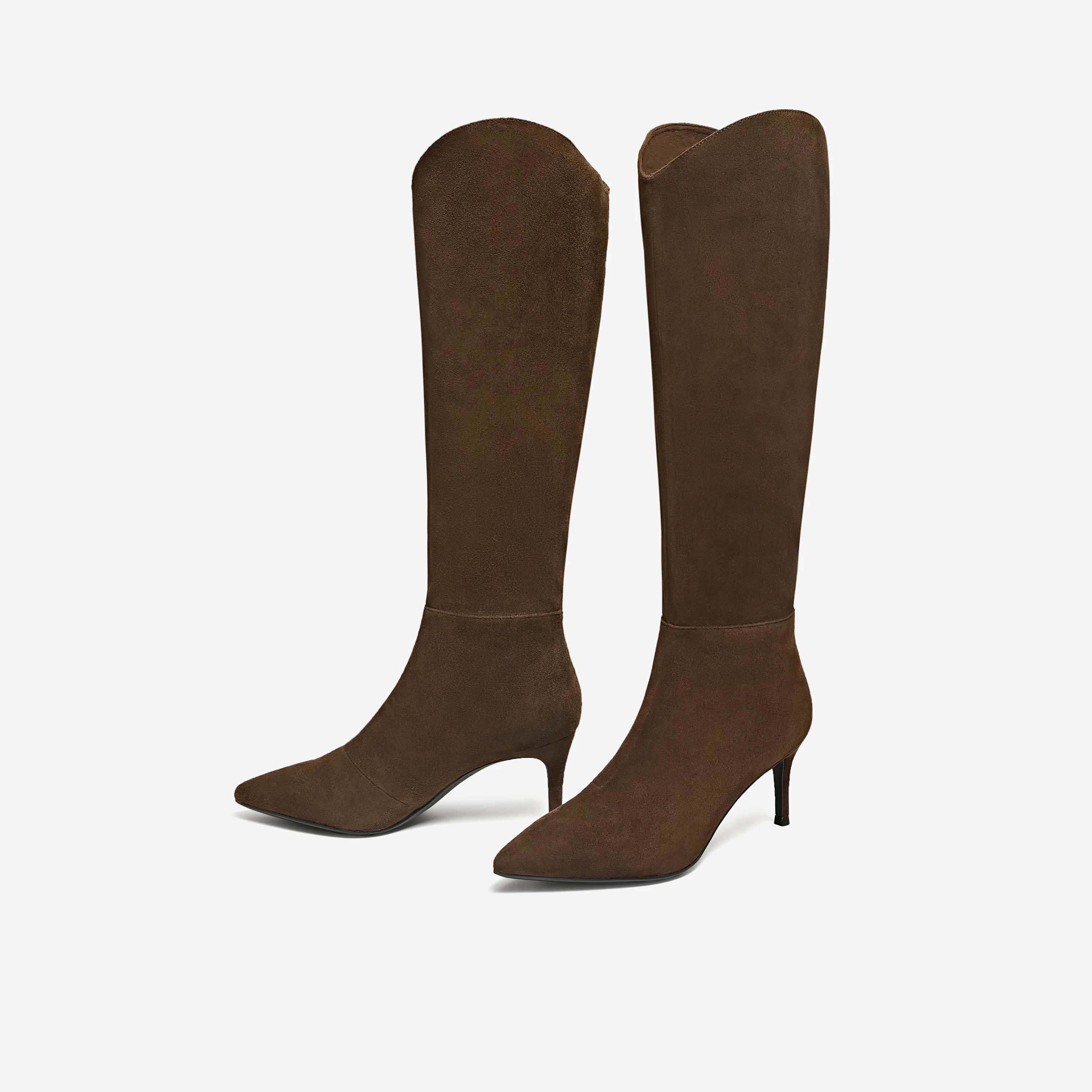 TATA giày bốt cao cổ 2025 giày bốt cao cổ kiểu stiletto giày cao gót trên đầu gối Melard giày cao gót cao cổ 7QS82DG5