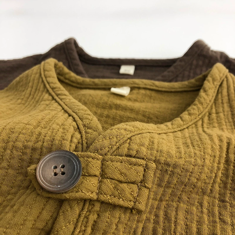 Chất lượng cao~ Rất được khuyến khích~ Áo khoác vải cotton-linen phong cách Hàn Quốc cổ điển dành cho trẻ em mùa xuân thu, dành cho bé trai và bé gái, áo cardigan sành điệu, phong cách nghệ thuật hợp thời trang.